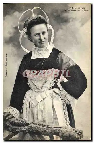 Cartes postales Folklore Jeune fille de Chateauneuf du Faou