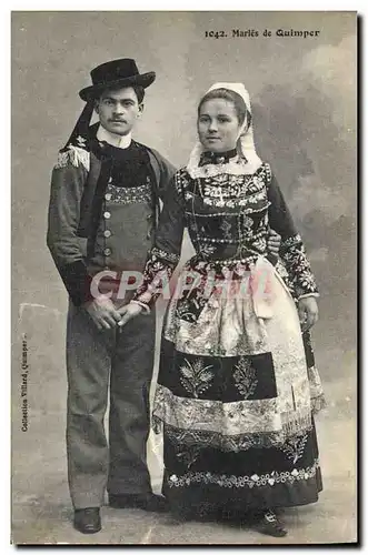 Cartes postales Folklore Maries de Quimper Mariage
