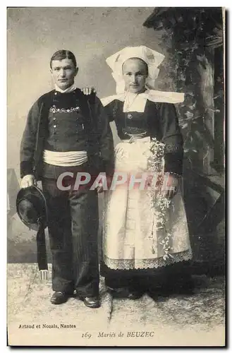 Cartes postales Folklore Maries de Beuzec Mariage