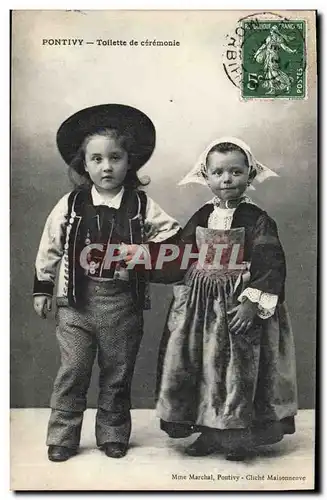 Ansichtskarte AK Folklore Pontivy Toilette de ceremonie Enfants