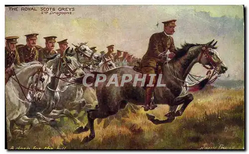 Cartes postales Militaria The Royal Scots Greys 2nd Dragons A dash for the hill The greys in khaki drill order