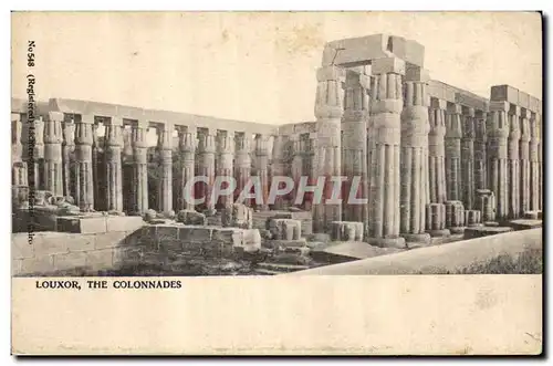 Ansichtskarte AK Egypt Egypte Louxor The colonnades