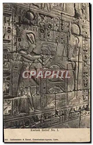 Ansichtskarte AK Egypt Egypte Karnak Relief