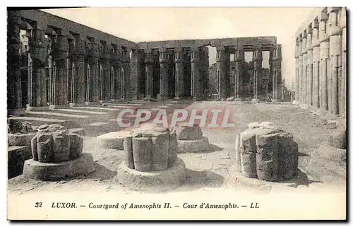 Ansichtskarte AK Egypt Egypte Luxor Courtyard of Amenophis II