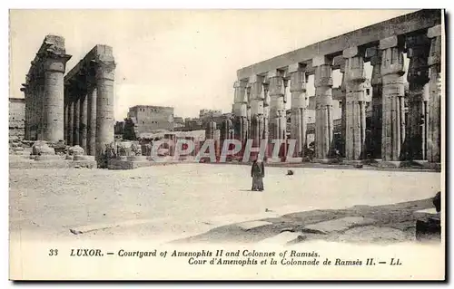 Ansichtskarte AK Egypt Egypte Luxor Courtyard of Amenophis II and colonnes of Ramses