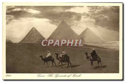 Ansichtskarte AK Egypt Egypte Cairo The pyramids of Gizeh