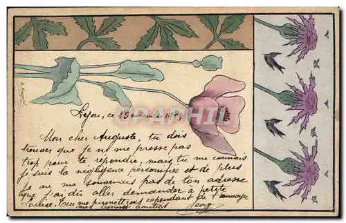 Cartes postales Fantaisie (dessin a la main) Fleurs