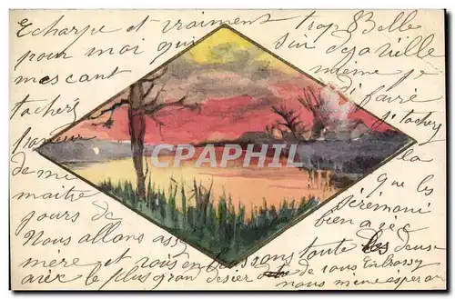 Cartes postales Fantaisie (dessin a la main) Paysage