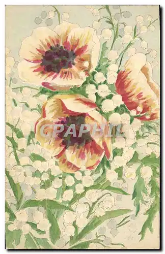 Cartes postales Fantaisie (dessin a la main) Fleurs