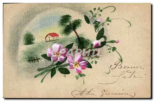 Cartes postales Fantaisie (dessin a la main) Fleurs