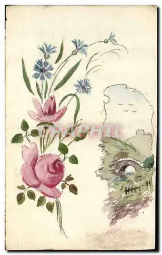 Cartes postales Fantaisie (dessin a la main) Fleurs