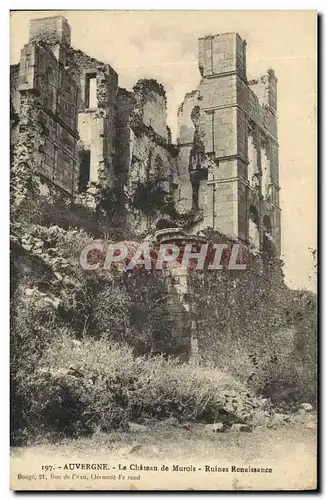 Cartes postales Chateau de Murols Ruines Renaissance Auvergne