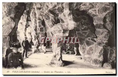 Cartes postales Grottes des Vivaraises Vals les Bains Grotte