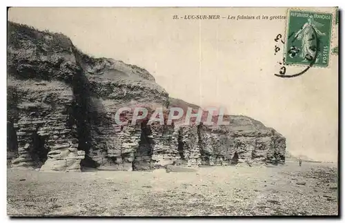 Cartes postales Luc sur Mer Les falaises et les Grottes Grotte