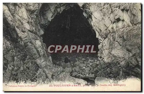 Cartes postales Grottes Grotte des Korrigans Du Pouliguen a Batz par la Cote