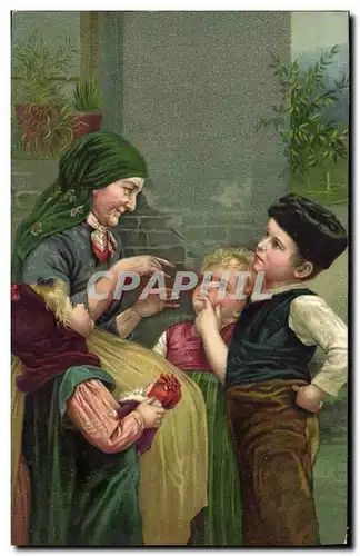 Cartes postales Fantaisie Enfants Poupee Femme