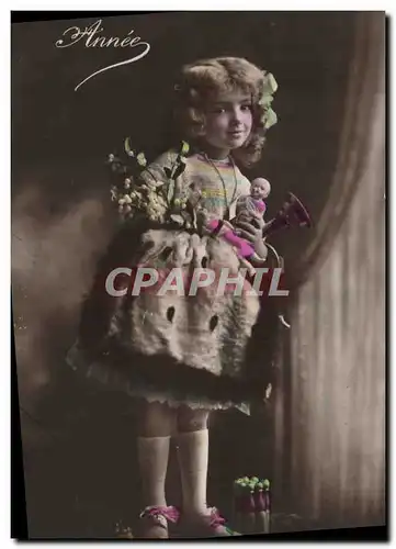 Cartes postales Fantaisie Enfants Poupee A mon petit Papa cheri