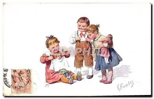 Cartes postales Fantaisie Enfants Poupee