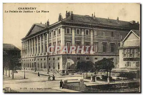 Cartes postales Palais de justice Chambery La place