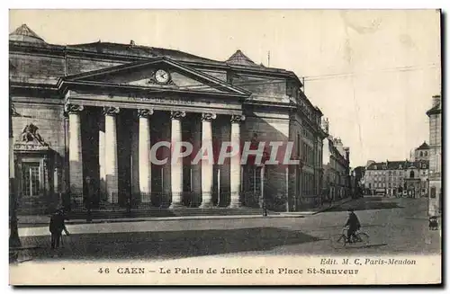 Ansichtskarte AK Caen Le Palais de justice et la place St Sauveur