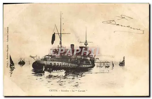 Ansichtskarte AK Bateau de Guerre Cette Escadre Le Carnot