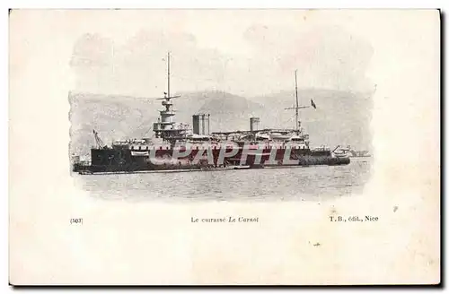 Ansichtskarte AK Bateau de Guerre Le Cuirasse Le Carnot