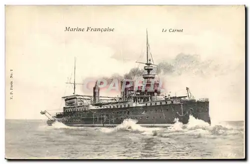 Cartes postales Bateau de Guerre Le Carnot