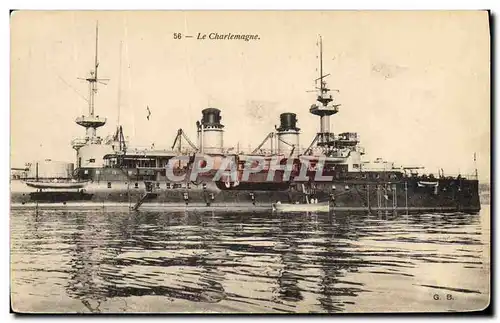 Ansichtskarte AK Bateau de Guerre Le Charlemagne