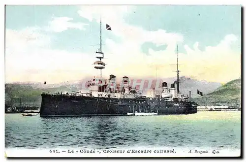 Cartes postales Bateau de Guerre Le Conde Croiseur d'escadre Cuirasse