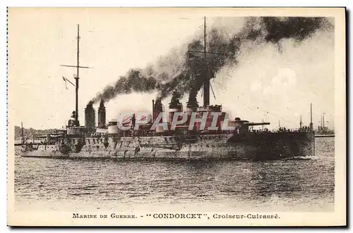 Ansichtskarte AK Bateau de Guerre Condorcet Croiseur Cuirasse