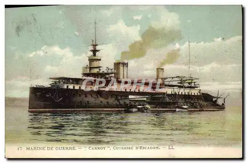 Ansichtskarte AK Bateau de Guerre Carnot Cuirasse d'escadre