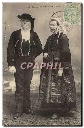 Cartes postales Folklore Costume de Guemene Morbihan