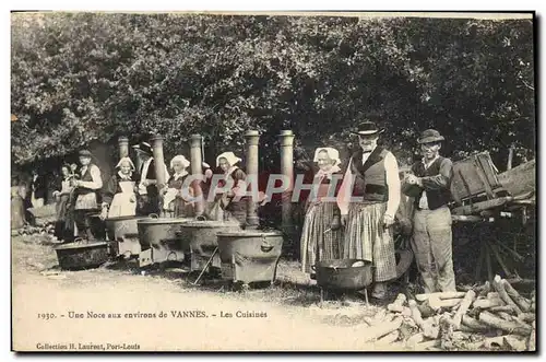 Cartes postales Folklore Une noce aux environs de Vannes Les cuisines TOP
