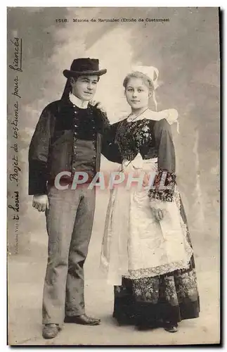 Cartes postales Folklore Maries de Bannalec Mariage