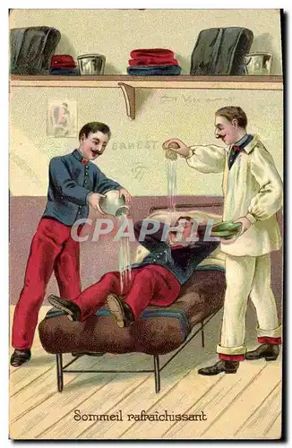 Cartes postales Militaria Sommeil rafraichissant