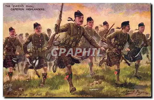 Cartes postales Militaria The Queen's own Cameron Highlanders