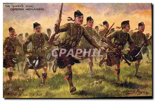 Cartes postales Militaria The Queen's own Cameron Highlanders