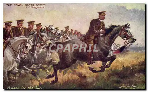 Cartes postales Militaria The Royal Scots Greys 2nd Dragons A dash for the hill The Greys in khaki drill order