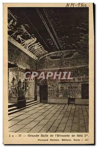 Cartes postales Egypt Egypte Grande salle de l'Hypogee de SEti 1er