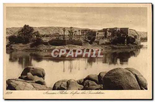 Cartes postales Egypt Egypte Assuan Philae before the inundation