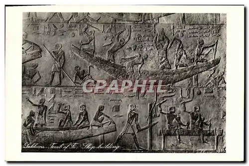 Cartes postales Egypt Egypte Sakkara Tomb of Fi Ship building