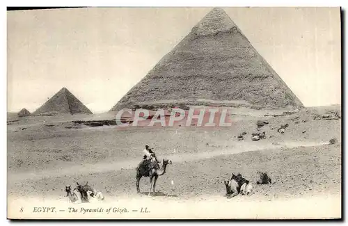 Ansichtskarte AK Egypt Egypte Pyramids of Gizeh