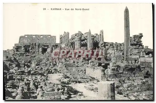 Ansichtskarte AK Egypt Egypte Karnak Vue du Nord Ouest