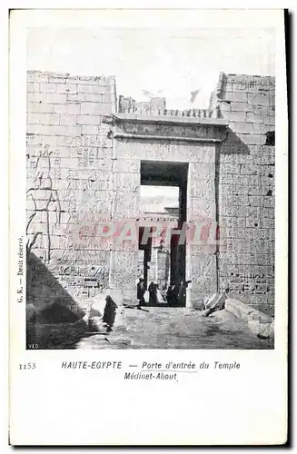 Cartes postales Egypt Egypte Porte d'entree du temple Medinet About