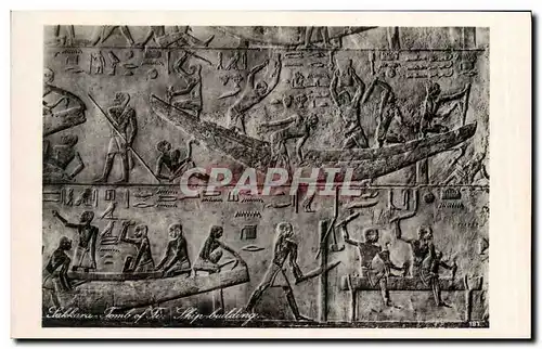 Ansichtskarte AK Egypt Egypte Sakkara Tomb of Fi Ship building