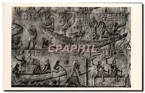 Cartes postales Egypt Egypte Sakkara Tomb of Fi Ship building