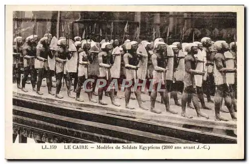 Ansichtskarte AK Egypt Egypte Le Caire Modeles de soldats egyptiens