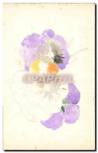 Cartes postales Fantaisie (dessin a la main)  Fleurs