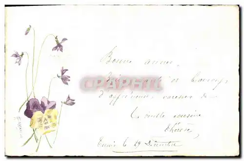 Cartes postales Fantaisie (dessin a la main)  Fleurs