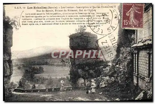 Cartes postales Chateau Les Echelles Les grottes